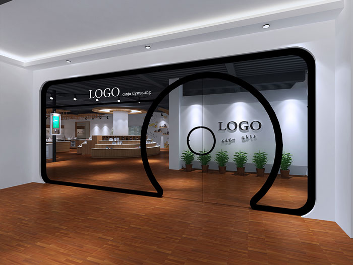 甜點展廳前臺裝修設(shè)計案例效果圖