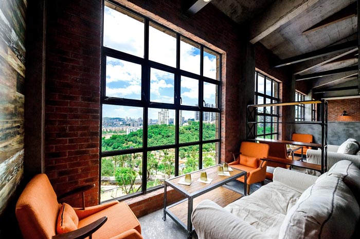 340平方工業(yè)風(fēng)與LOFT風(fēng)格相結(jié)合的餐廳茶水間設(shè)計效果圖