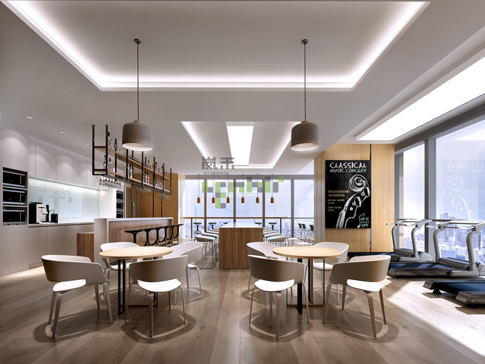 過濾器材公司辦公室員工休息區裝修效果圖