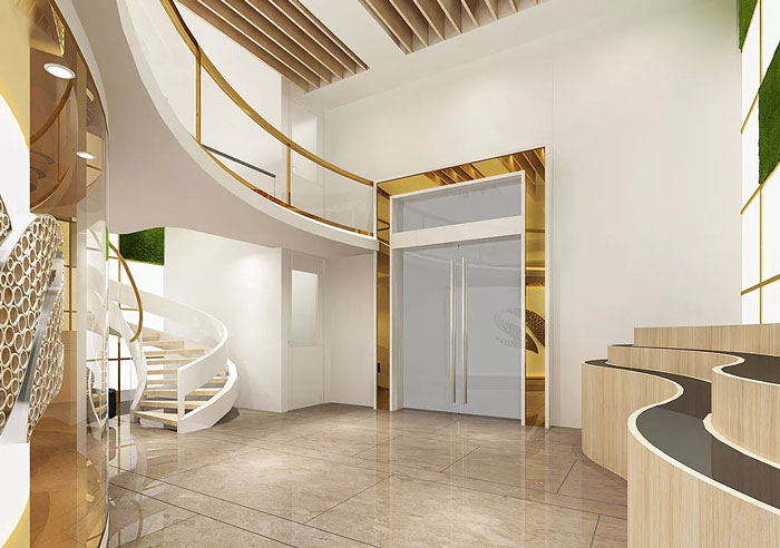 時尚辦公室進門區裝修設計效果圖