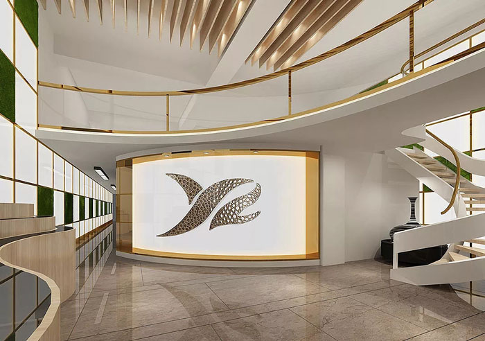 時尚辦公室形象墻裝修設計效果圖