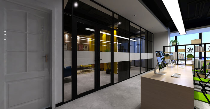 信息科技公司辦公室辦公區裝修設計效果圖