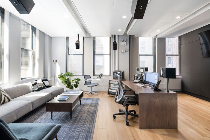 音樂制作公司辦公室辦公區裝修設計效果圖