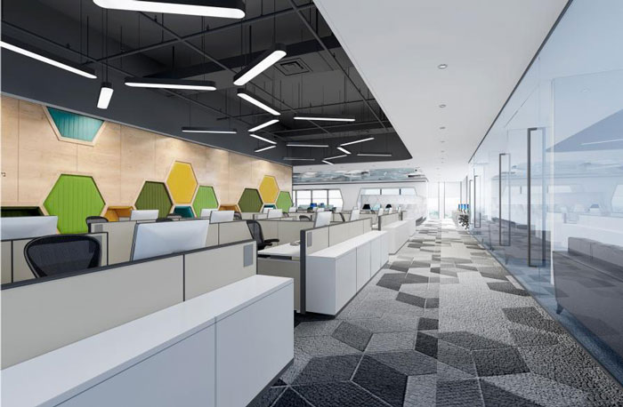 杭州蕭山辦公室辦公區裝修設計效果圖