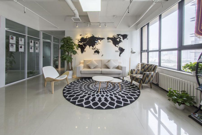 杭州塘棲辦公室接待區裝修設計方案