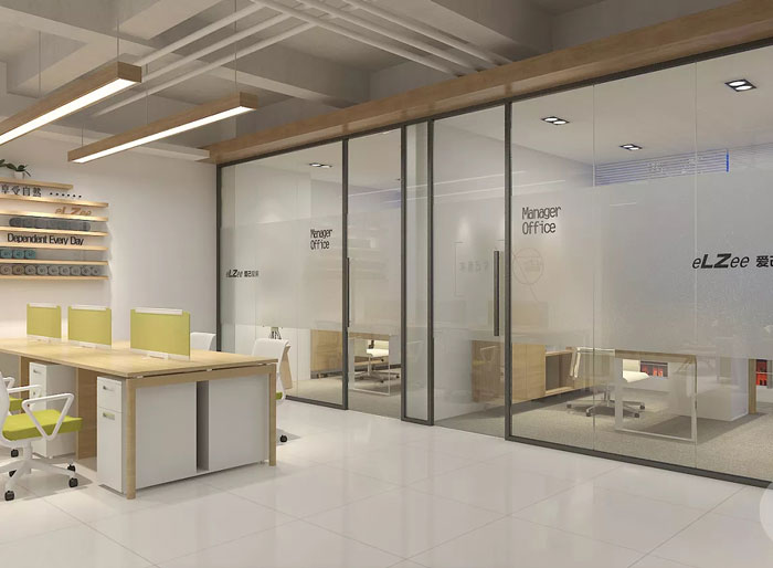 日式辦公室辦公區(qū)裝修設計效果圖
