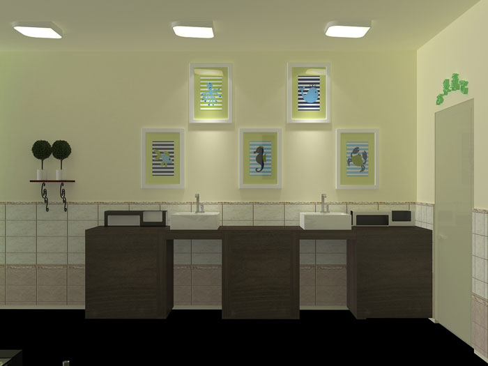 小學心理咨詢室洗手區裝修設計方案