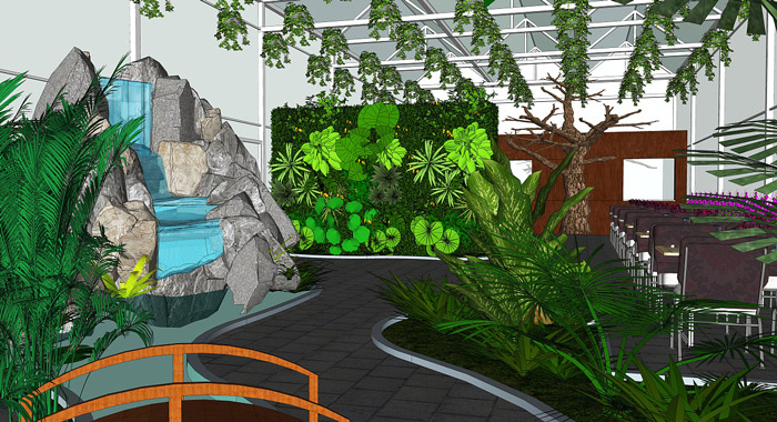 生態餐廳景觀效果圖