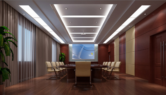 公安辦公樓會議室裝修設(shè)計(jì)效果圖
