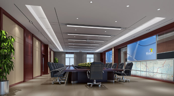 公安辦公樓大會議室裝修設(shè)計(jì)效果圖