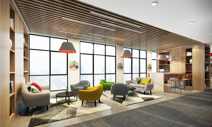 食品公司交流區裝修設計效果圖