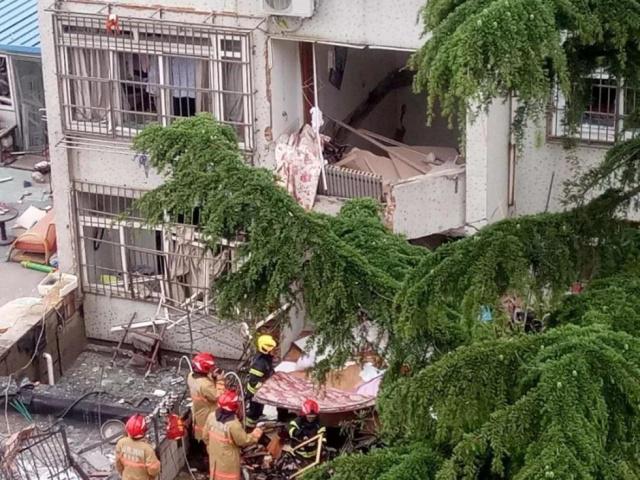 山東青島家中疑似燃?xì)獗际鹿适疽鈭D