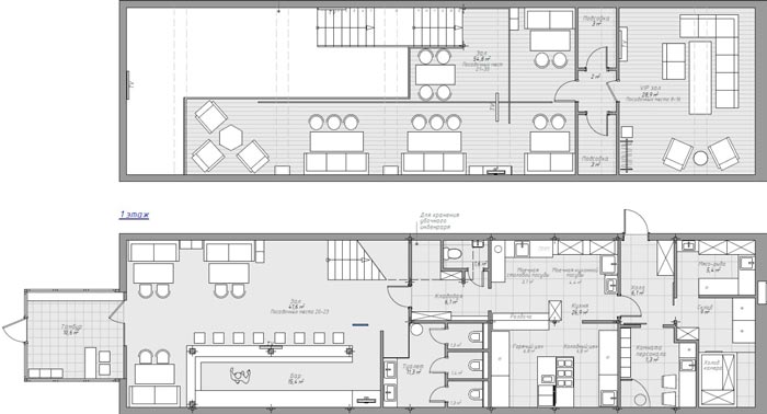 233平方工業(yè)風(fēng)酒吧設(shè)計平面圖