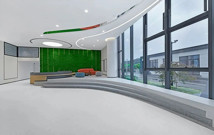 浙江美妝行業辦公總部大樓休閑區設計案例